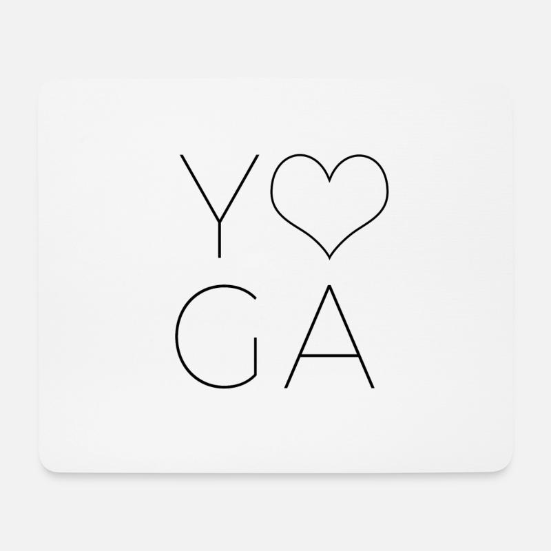 Yoga - Mousepad (Querformat) - Weiß