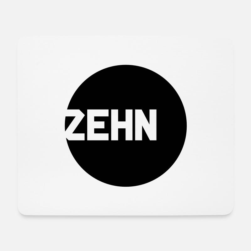 zehn__f1 - Mousepad (Querformat) - Weiß