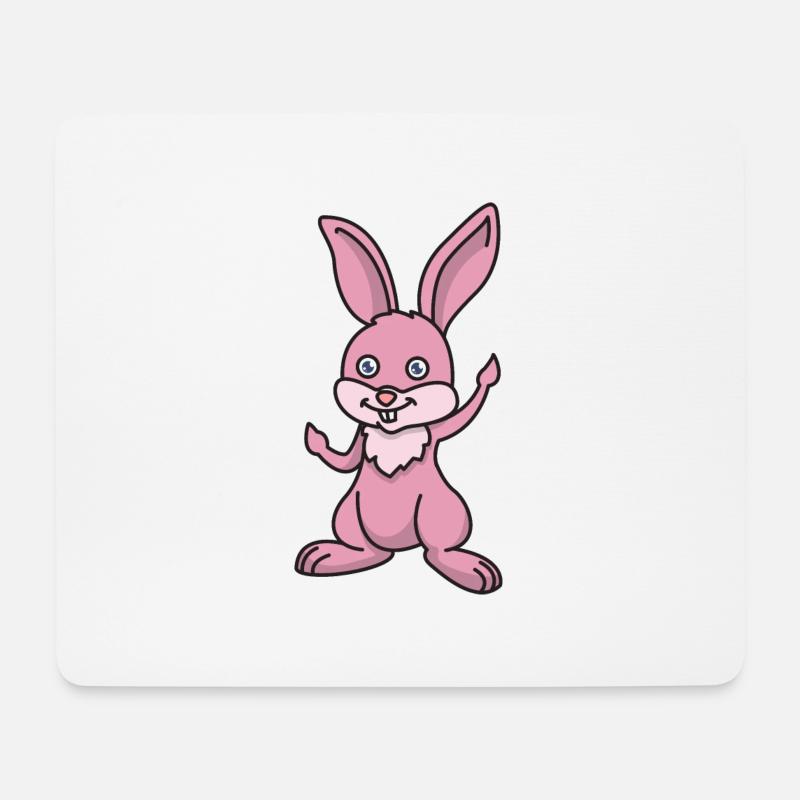 Rabbit Hase Häschen - Mousepad (Querformat) - Weiß