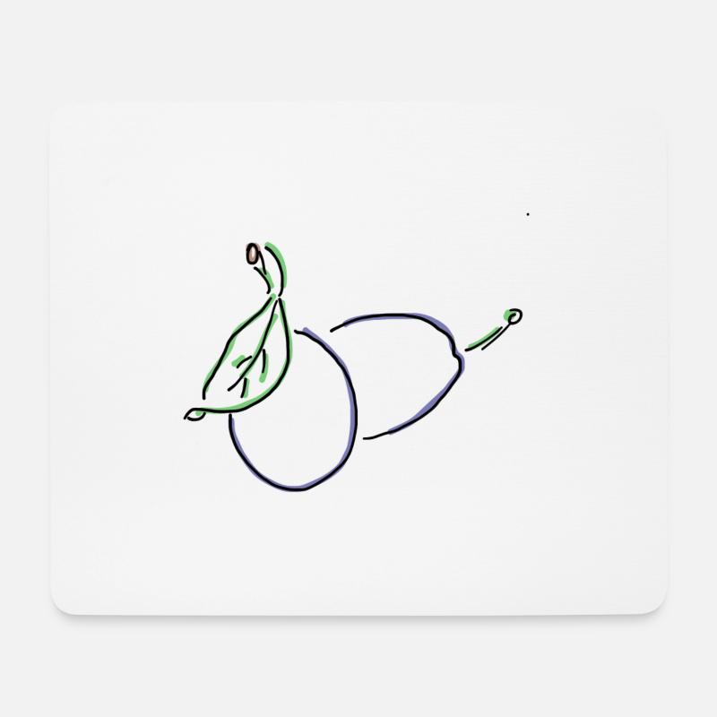plum - Mouse Pad (horizontal) - white