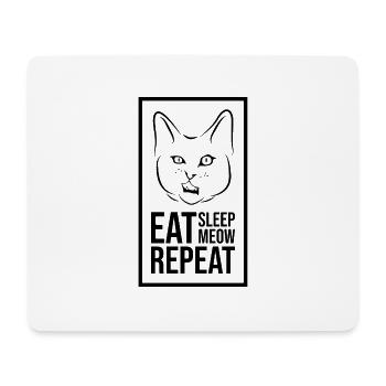 Chat - Tapis de souris (format paysage) - blanc - Devant