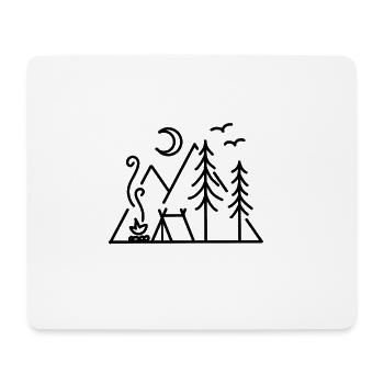 Nature Forest Camping - Mouse Pad (horizontal) - white - Front