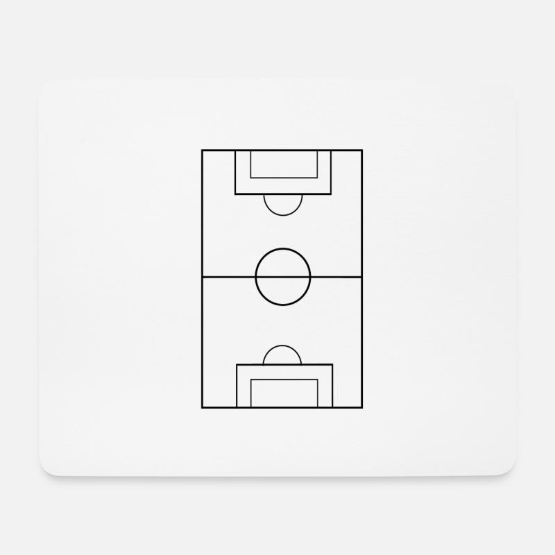 Fußballfeld - Mousepad (Querformat) - Weiß