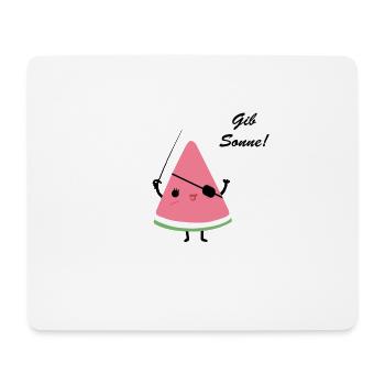 Melone Pirat Sonne - Mousepad (Querformat) - Weiß - Vorne