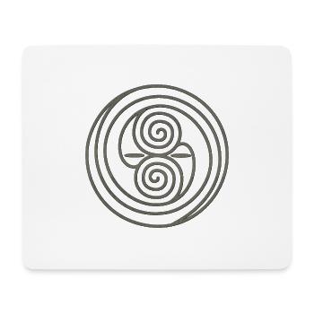Celtic spiral gray - Mouse Pad (horizontal) - white - Front