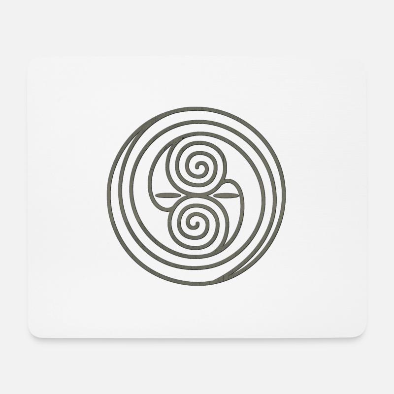 Celtic spiral gray - Mouse Pad (horizontal) - white