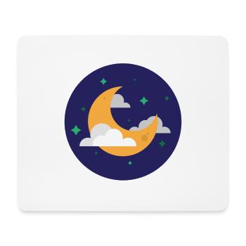 Mond - Mousepad (Querformat) - Weiß - Vorne