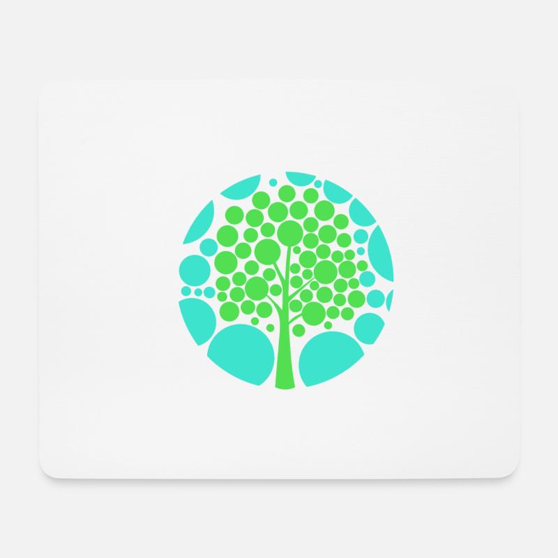 Optische Täuschung Baum - Mousepad (Querformat) - Weiß