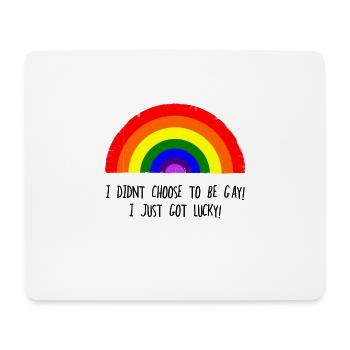 Glücklich Schwul - Mousepad (Querformat) - Weiß - Vorne