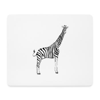 zebra giraffe - Mouse Pad (horizontal) - white - Front