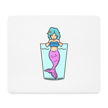 Meerjungfrau im Glas Geschenk Nixe Fabelwesen Meer - Mousepad (Querformat) - Weiß - Vorne