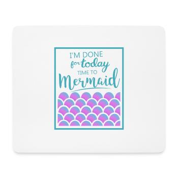 Meerjungfrau Einhorn Geschenk Nixe Spruch Meer See - Mousepad (Querformat) - Weiß - Vorne