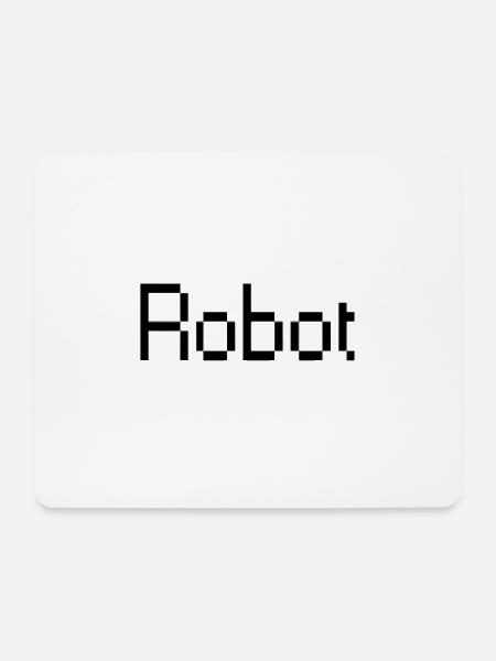 Robot - Mousepad (Querformat) - Weiß