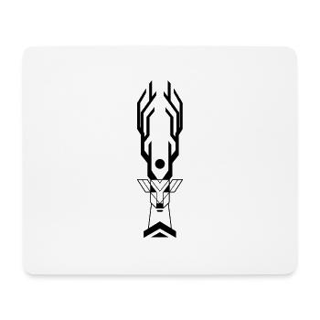 Cerf mythologie indienne - Tapis de souris (format paysage) - blanc - Devant