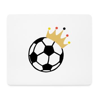 Football with crown in germany flag colors - Mouse Pad (horizontal) - white - Front