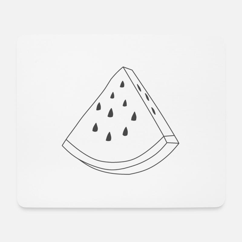 Wassermelone - Mousepad (Querformat) - Weiß