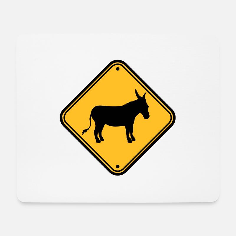 hinweis gefahr schild warnung achtung vorsicht ese - Mousepad (Querformat) - Weiß