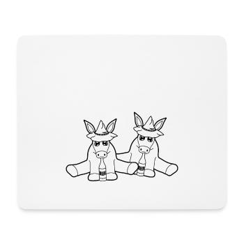 2 freunde team bayern hut bier alkohol - Mousepad (Querformat) - Weiß - Vorne
