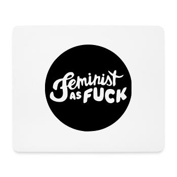 Feminist as F*CK Girlpower Mädchen - Mousepad (Querformat) - Weiß - Vorne