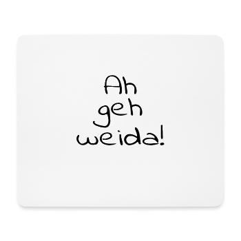 Geh weida - Mousepad (Querformat) - Weiß - Vorne