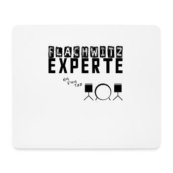 Expert en blagues plates noir - Tapis de souris (format paysage) - blanc - Devant
