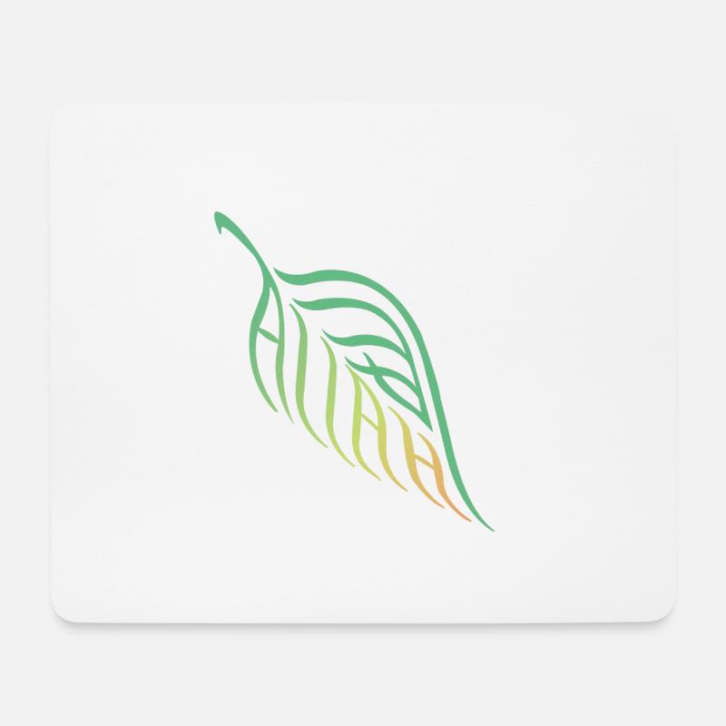 Allah Blatt Natur Harmonie - Mousepad (Querformat) - Weiß