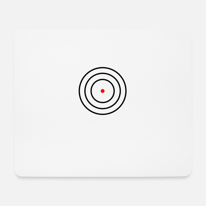 Zielscheibe - Mousepad (Querformat) - Weiß
