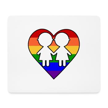 Women's heart - Mouse Pad (horizontal) - white - Front
