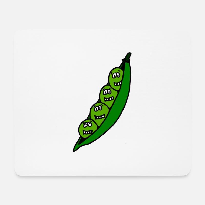 Peas pod cute kids cute funny gift - Mouse Pad (horizontal) - white