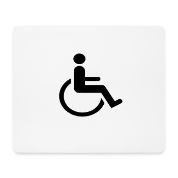 fauteuil roulant - Tapis de souris (format paysage) - blanc - Devant
