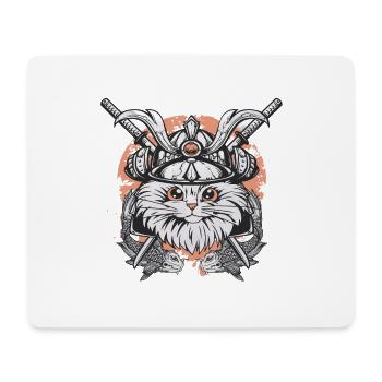 Combat chat Koi - Tapis de souris (format paysage) - blanc - Devant