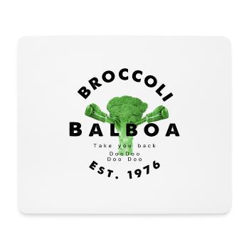 Brokkoli Balboa - Mousepad (Querformat) - Weiß - Vorne
