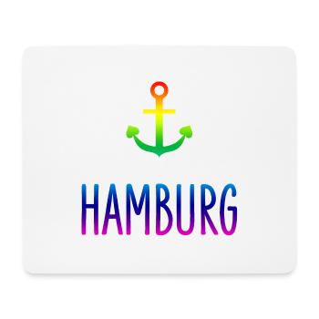 CSD Hamburg Anker Regenbogen Gay - Mousepad (Querformat) - Weiß - Vorne