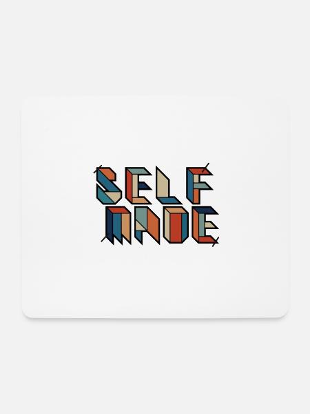 Selfmade - Selbstgemacht - Retro Vingate Graffiti - Mousepad (Querformat) - Weiß