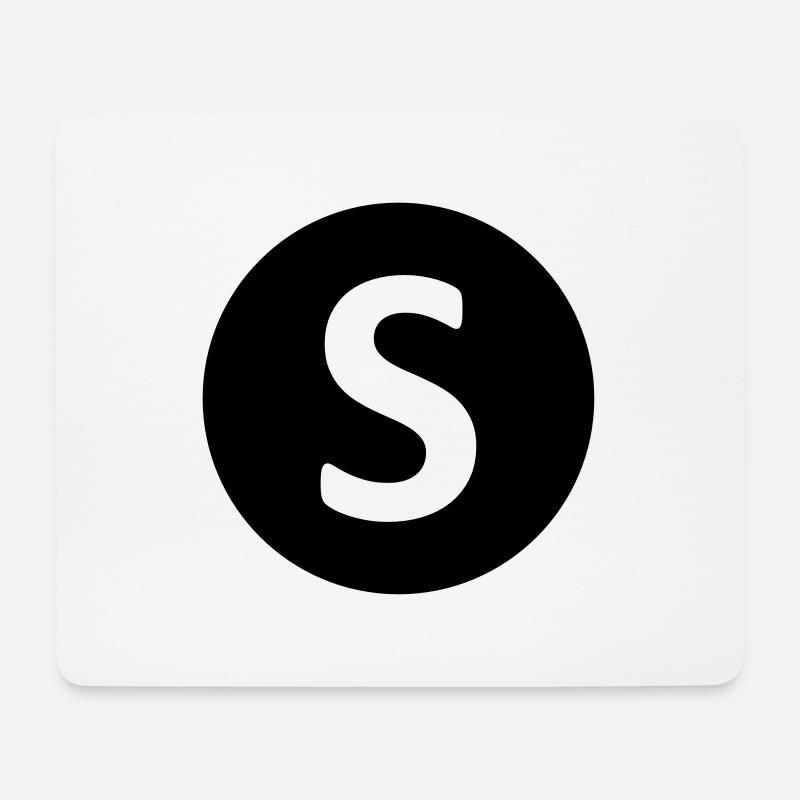 S, cadeau, idée cadeau, idée, lettre, nom - Tapis de souris (format paysage) - blanc