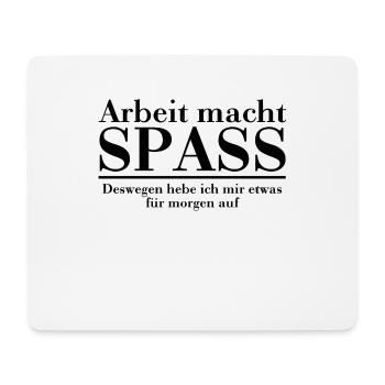 Arbeit - Mousepad (Querformat) - Weiß - Vorne