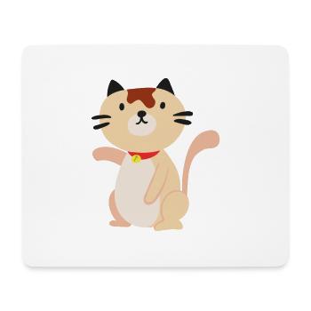 Chat chat - Tapis de souris (format paysage) - blanc - Devant