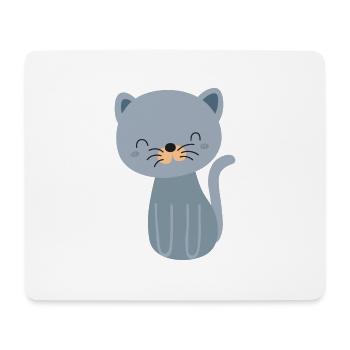 Chat chat - Tapis de souris (format paysage) - blanc - Devant