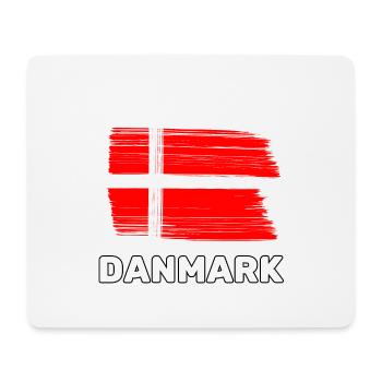 Le Danemark avec le drapeau national - Tapis de souris (format paysage) - blanc - Devant