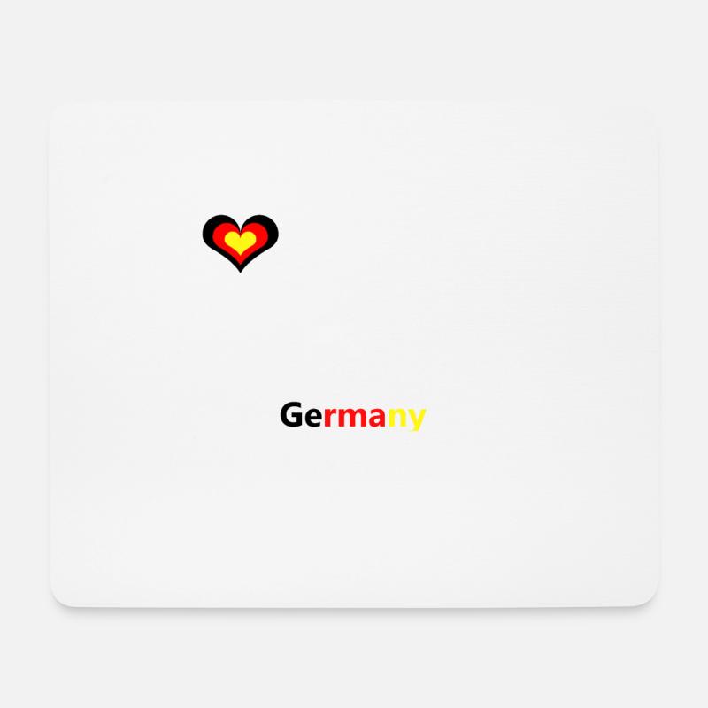 Deutschland Fan Shirt - Mousepad (Querformat) - Weiß