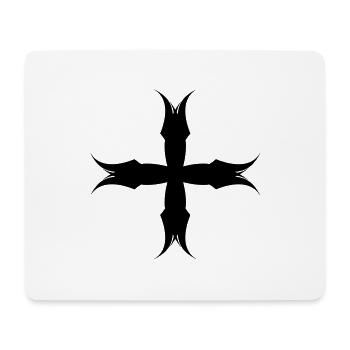 kreuz bild kunstwerk abstrakt balken musik form mu - Mousepad (Querformat) - Weiß - Vorne