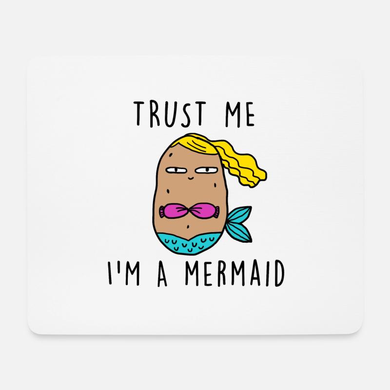 TRUST ME IN A MERMAID - Mouse Pad (horizontal) - white