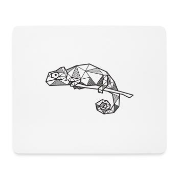 Hipster géométrique de cadeau de lézard de caméléon - Tapis de souris (format paysage) - blanc - Devant