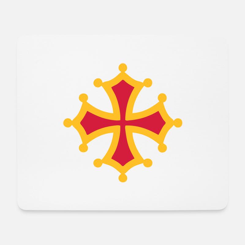 Okzitanisch Quervektorgrafik - Mousepad (Querformat) - Weiß