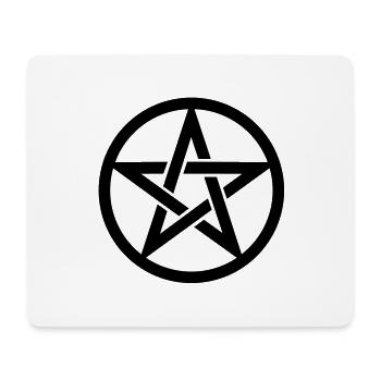 Pentacle - symbole du diable - diablo (P1) - Tapis de souris (format paysage) - blanc - Devant
