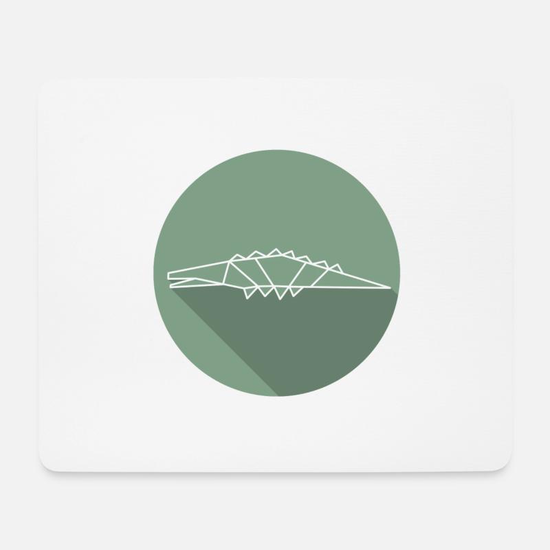 krokodil - Mousepad (Querformat) - Weiß