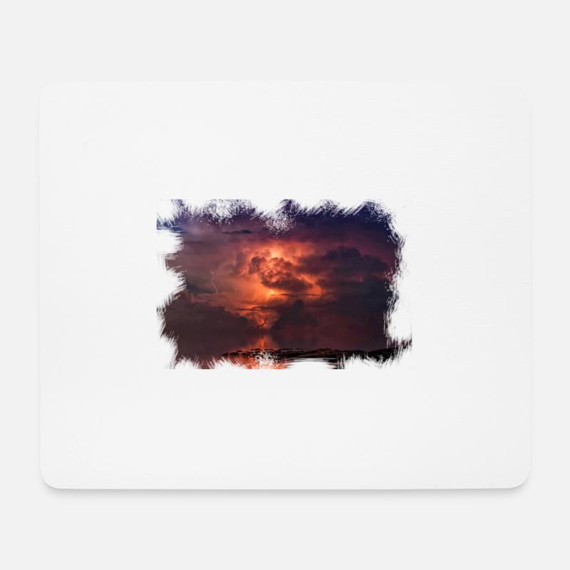 Scratched 'Thunder' - Mousepad (Querformat) - Weiß