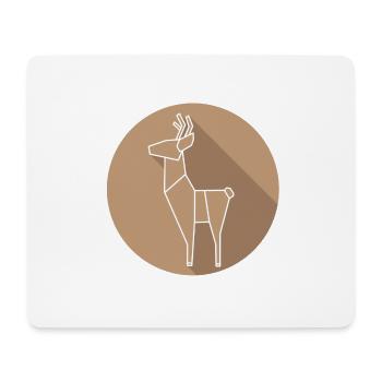 cerf - Tapis de souris (format paysage) - blanc - Devant