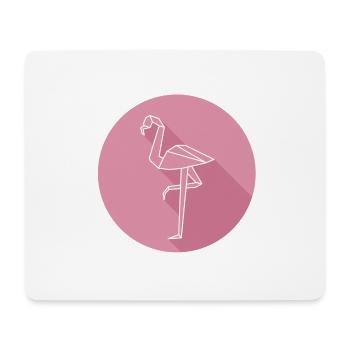 flamant - Tapis de souris (format paysage) - blanc - Devant
