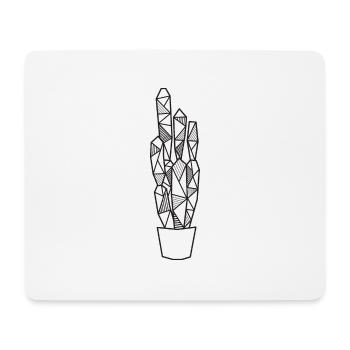 Kaktus geometrisch Geschenk Pflanze Hipster cool - Mousepad (Querformat) - Weiß - Vorne